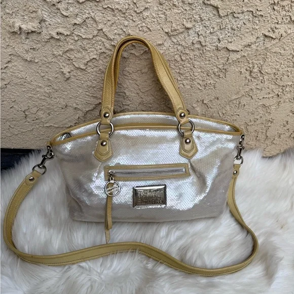 Coach poppy rocker opal sequins satchel crossbody
